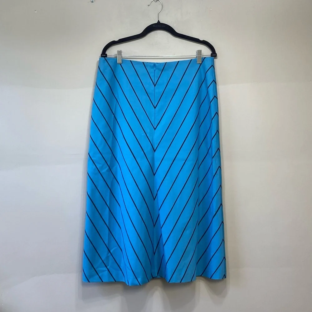 Marimekko Pouta Kiskoraita Blue Chevron Skirt - Picture 6 of 8